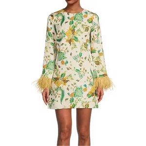 Antonio Melani Birdie paisley feather sleeve linen mini dress 6